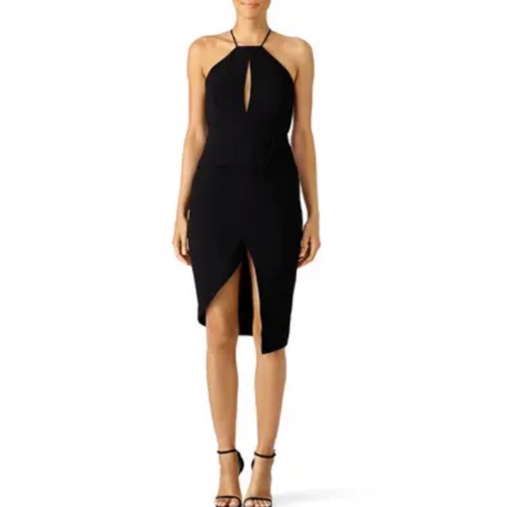 Nicholas Black Halter Sheath Formal Dress